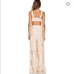 Mara Hoffman Cut Out Jumpsuit in Peach Loom